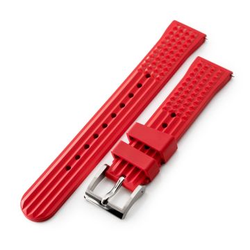 Chaffle Red FKM Rubber watch strap 20mm - 20mm