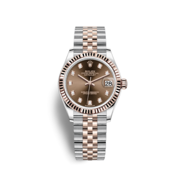 Rolex Datejust 31 Stainless Steel / Rose Gold / Fluted / Chocolate - Diamond / Jubilee