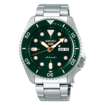 Seiko 5 Sports Sports Style Stainless Steel / Green - Gold / Bracelet