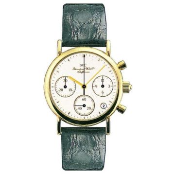 IWC Schaffhausen Portofino Lady Chronograph MecaQuartz Yellow Gold / White / Alligator