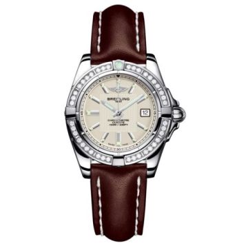 Breitling Galactic 32 Stainless Steel / Diamond / Sierra Silver / Calf