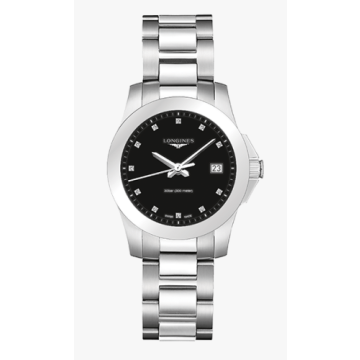 Longines Conquest Quartz 34 Stainless Steel / Black