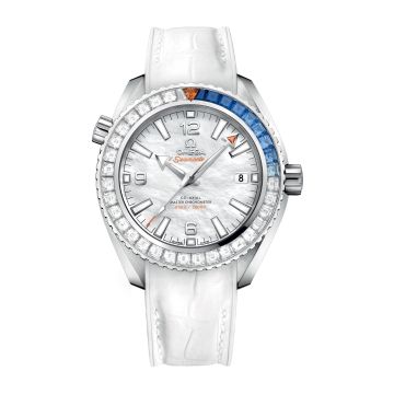 Omega Seamaster Planet Ocean 600M Co-Axial 39.5 Master Chronometer White Gold / Diamond / MOP