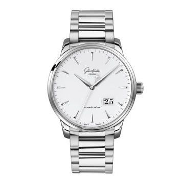 Glashütte Original Senator Excellence Panorama Date Stainless Steel / White / Bracelet