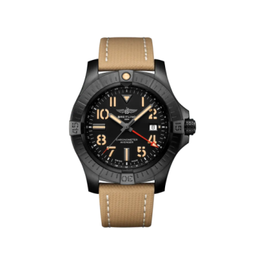 Breitling Avenger Automatic GMT 45 Night Mission / Black / Military / Folding