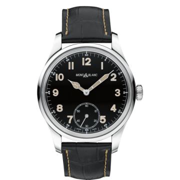 Montblanc 858 Manual Small Second Stainless Steel / Black