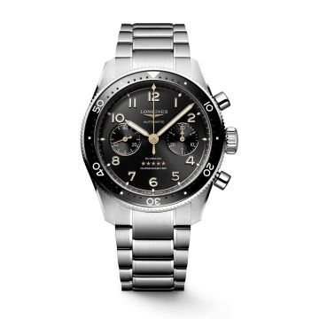 Longines Spirit Flyback 42 Stainless Steel / Black / Bracelet