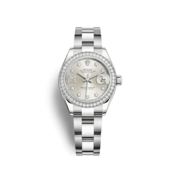 Rolex Lady-Datejust 28 Stainless Steel / Diamond / Silver - Diamond / Oyster