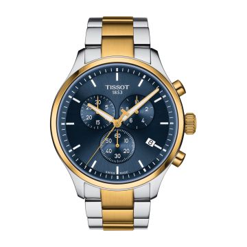 Tissot Chrono XL Classic Stainless Steel - Yellow Gold / Blue / Bracelet