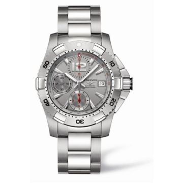 Longines Hydroconquest Chronograph Tachymeter Silver