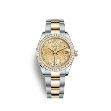 Rolex Datejust 31 Rolesor Yellow Diamond / Oyster / Champagne Computer