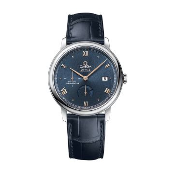Omega De Ville Prestige Co-Axial 39.5 Power Reserve Stainless Steel / Blue Sunburst