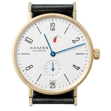 Nomos Glashütte Tangente Gold Gangreserve Datum