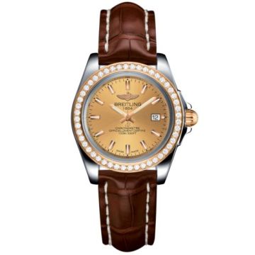 Breitling Galactic 32 Sleek Edition Stainless Steel / Rose Gold / Diamond / Golden Sun / Croco