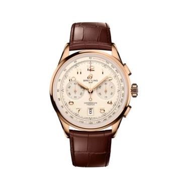 Breitling Premier B01 Chronograph 42 Red Gold / Cream / Alligator - Matte