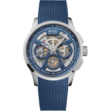 Mido Multifort Chronograph Skeleton Stasinless Steel / Blue / Rubber
