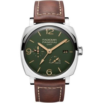 Panerai Radiomir 1940 45 GMT Power Reserve Stainless Steel / Military Green