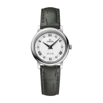 Omega De Ville Prestige Quartz 27.4 Stainless Steel / Vintage Silver Silk