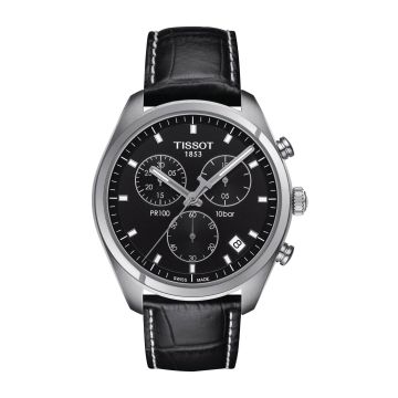Tissot PR 100 Chronograph Quartz 41 Stainless Steel / Black / Strap