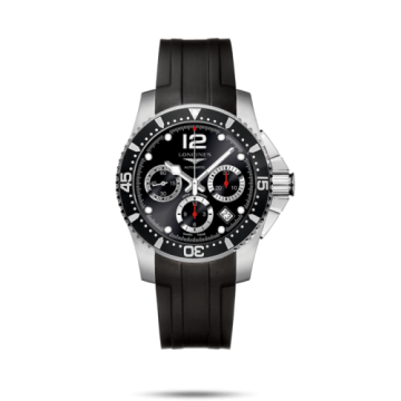 Longines HydroConquest 41 Automatic Chronograph Stainless Steel / Black / Rubber