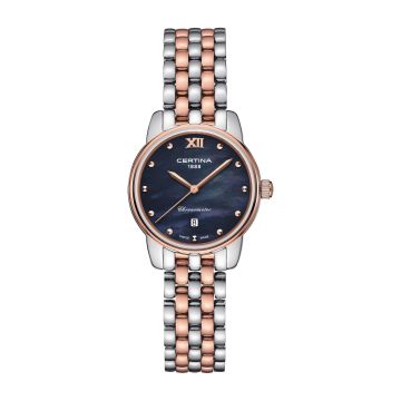 Certina DS-8 Lady Stainless Steel - Rose Gold / Black MOP / Bracelet