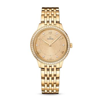 Omega De Ville Quartz 30 Yellow Gold - Diamond / Champagne - Diamond / Bracelet