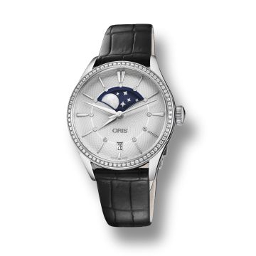 Oris Artelier Grande Lune Date Diamonds 36 Stainless Steel / Silver