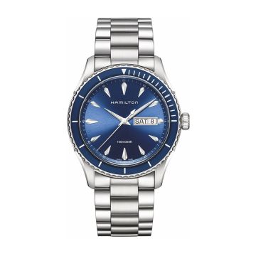 Hamilton Jazzmaster Seaview Day Date Quartz 42 Stainless Steel / Blue / Bracelet