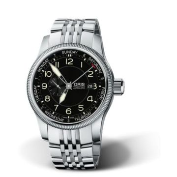 Oris Big Crown Small Second Pointer Day Stainless Steel / Black / Bracelet