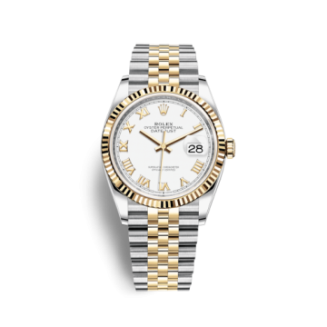 Rolex Datejust 36 Stainless Steel / Yellow Gold / Fluted / White Roman / Jubilee
