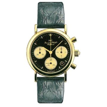 IWC Schaffhausen Portofino Lady Chronograph MecaQuartz Yellow Gold / Black / Alligator