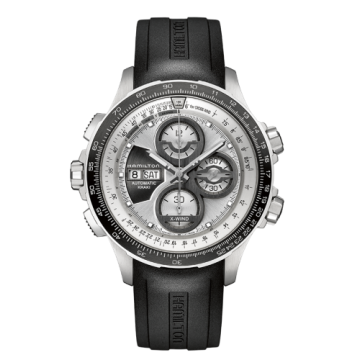 Hamilton Khaki Aviation X-Wind Automatic Silver / Rubber