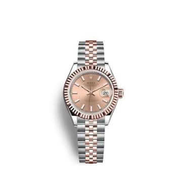 Rolex Lady-Datejust 28 Stainless Steel / Rose Gold / Fluted / Rose / Jubilee