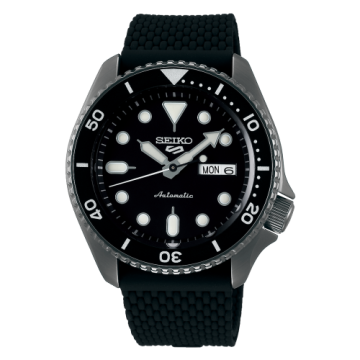 Seiko 5 Sports Suits Style Hard Coating / Black / Rubber