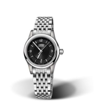 Oris Classic Date Lady 28.5 Stainless Steel / Black / Bracelet