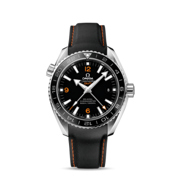 Omega Seamaster Planet Ocean 600M Co-Axial 43.5 GMT Stainless Steel / Orange Numerals / Rubber