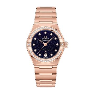 Omega Constellation Manhattan 29 Co-Axial Master Chronometer Sedna Gold / Aventurine / Diamond