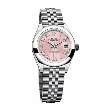 Rolex Lady-Datejust 28 Stainless Steel Domed / Jubilee / Pink Roman