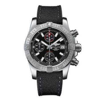 Breitling Avenger II Stainless Steel / Volcano Black / Military / Pin
