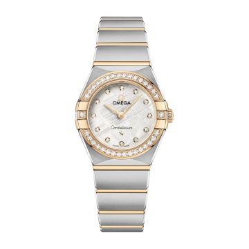 Omega Constellation Manhattan 25 Quartz Stainless Steel - Yellow Gold - Diamond / Silver Meteorite