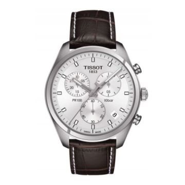 Tissot PR 100 Chronograph Quartz 41 Stainless Steel / Silver / Strap