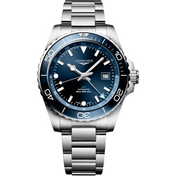 Longines Hydroconquest GMT 43 Stainless Steel / Blue / Bracelet
