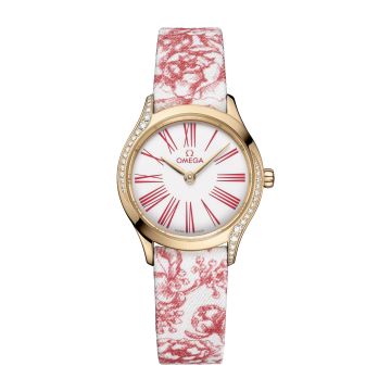 Omega Mini Trésor Quartz 26 Moonshine Gold - Diamond / White - Rose / Toile de Jouy