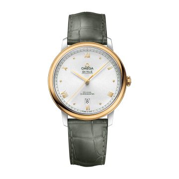 Omega De Ville Prestige Co-Axial 39.5 Stainless Steel / Yellow Gold / Silver Sunburst