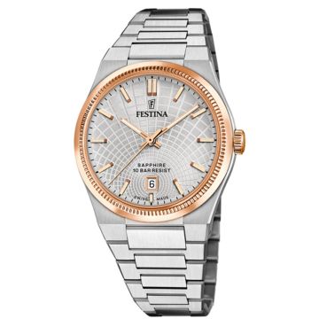 Festina Swiss Rivé Date 40mm Bicolour / Silvery