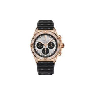 Breitling Chronomat B01 42 Red Gold - Diamond / Silver / Rubber