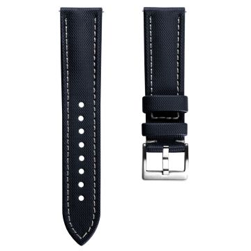 Atlas Sailcloth Watch Strap - Blue / White - 22mm