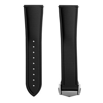 Endurance Rubber Deployant Watch Strap - Midnight Black - 21mm