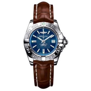Breitling Galactic 32 Stainless Steel / Metallica Blue / Croco