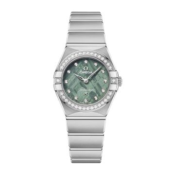 Omega Constellation Manhattan 25 Quartz Stainless Steel - Diamond / Green Meteorite